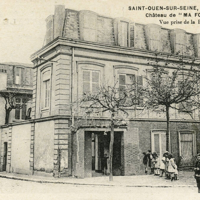 Rue du Planty - Château de Ma Folie, carte postale, 1925, Archives municipales de Saint-Ouen-sur-Seine, 2 Fi 